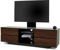 "Centurion Supports Avitus Gloss Black With 4-Walnut Drawers For Up To 65"" Led/lcd/plasma Tv Stand With Mounting Arm" - thumbnail 3