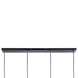 Wyld And Coco Luminalux Industrial Pendant Lamp Black And Brass With Four White Glass Shades For Dining And Living Rooms - thumbnail 8
