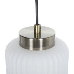 Wyld And Coco Luminalux Industrial Pendant Lamp Black And Brass With Four White Glass Shades For Dining And Living Rooms - thumbnail 6
