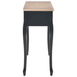 Berkfield Dressing Console Table With 3 Drawers Black - thumbnail 4