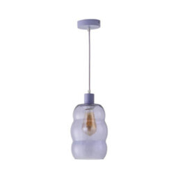 Valuelights Lolly Lilac Glass Bubble Pendant Ceiling Light - thumbnail 2
