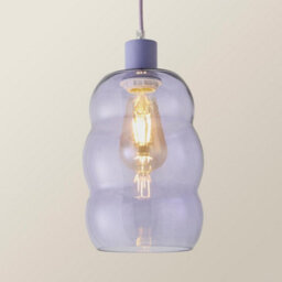 Valuelights Lolly Lilac Glass Bubble Pendant Ceiling Light - thumbnail 3