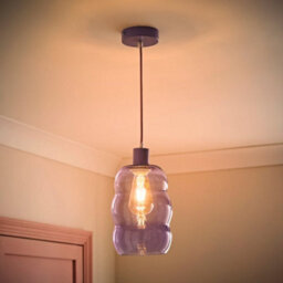 Valuelights Lolly Lilac Glass Bubble Pendant Ceiling Light - thumbnail 5