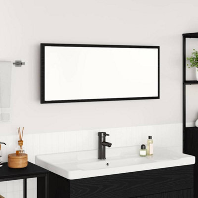 Walplus Mirror Wall-Mounted Black Oak 90 X 8.5 X 37 Cm Engineered Wood - image 1