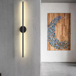 60Cm Dimmable Led Wall Light, Modern Black Strip For Indoor & Outdoor Use, Ip65 Rated - thumbnail 4