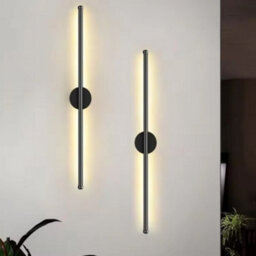 60Cm Dimmable Led Wall Light, Modern Black Strip For Indoor & Outdoor Use, Ip65 Rated - thumbnail 3