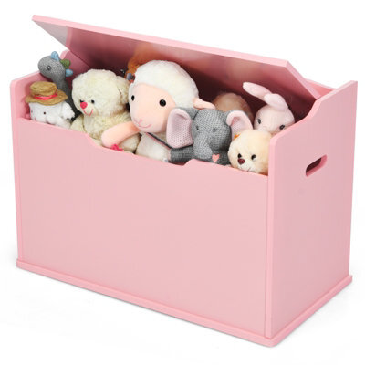 Costway Wooden Toy Box Lift-Top Storage Chest Seating Bench - image 1