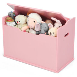 Costway Wooden Toy Box Lift-Top Storage Chest Seating Bench - thumbnail 1