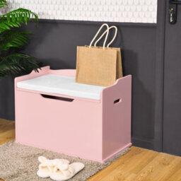 Costway Wooden Toy Box Lift-Top Storage Chest Seating Bench - thumbnail 7
