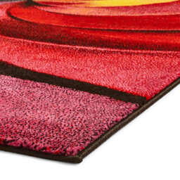 Multi-Coloured Funky Modern Easy To Clean Absatrct Rug For Dining Room-80Cm X 150Cm - thumbnail 5
