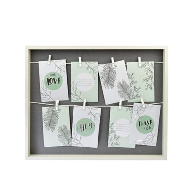 Nielsen Accent Photo Collage Frame For 8 Pictures 4X6In With Clothesline And 8 Clips - White/grey - image 1