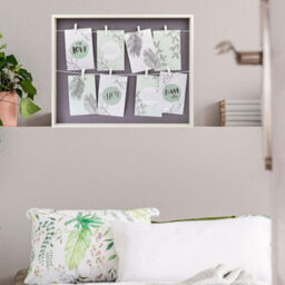 Nielsen Accent Photo Collage Frame For 8 Pictures 4X6In With Clothesline And 8 Clips - White/grey - thumbnail 4