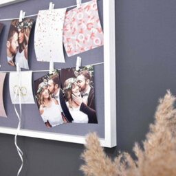 Nielsen Accent Photo Collage Frame For 8 Pictures 4X6In With Clothesline And 8 Clips - White/grey - thumbnail 3
