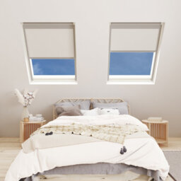 Bloc Blinds White Blackout Blind For Velux Roof Window Size  Ck06, Silver Frames - thumbnail 2