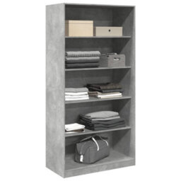Berkfield Wardrobe Concrete Grey 100X50X200 Cm Engineered Wood - thumbnail 3