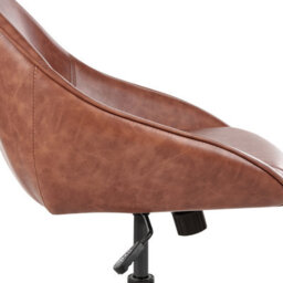 Beliani Desk Chair Bardsdale Faux Leather Brown - thumbnail 8