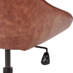 Beliani Desk Chair Bardsdale Faux Leather Brown - thumbnail 9