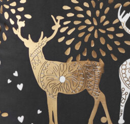 "Luxury Living Reindeer Gold 18"" Christmas Cushion" - thumbnail 2