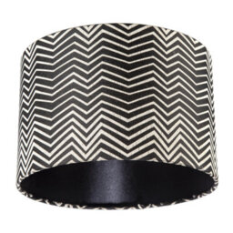Happy Homewares Scandinavian Style Black And White Chevron Pattern Textured Lamp Shade - thumbnail 5
