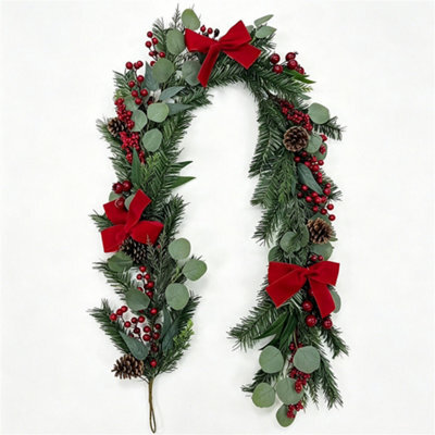 Swantex 1.8M Traditional Christmas Garland - Green & Red