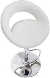 Lamboro Sorrento Kitchen Bar Stool, Adjustable Height, Home Bar & Breakfast Barstool, White - thumbnail 6