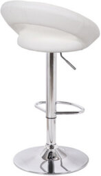 Lamboro Sorrento Kitchen Bar Stool, Adjustable Height, Home Bar & Breakfast Barstool, White - thumbnail 4