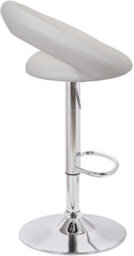 Lamboro Sorrento Kitchen Bar Stool, Adjustable Height, Home Bar & Breakfast Barstool, White - thumbnail 2
