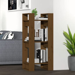 Berkfield Book Cabinet/room Divider Honey Brown 41X35X91 Cm Solid Wood