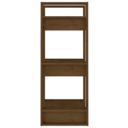 Berkfield Book Cabinet/room Divider Honey Brown 41X35X91 Cm Solid Wood - thumbnail 4