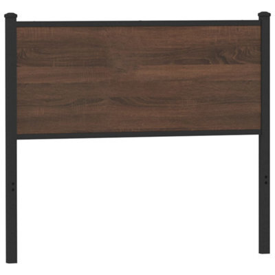 Berkfield Headboard Brown Oak 100 Cm Engineered Wood And Steel - image 1