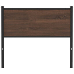 Berkfield Headboard Brown Oak 100 Cm Engineered Wood And Steel - thumbnail 3