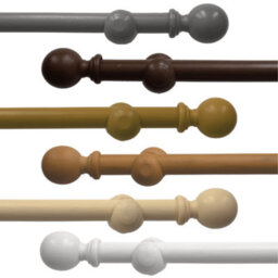 Caecus Blinds Caecus Eyelet Wooden Poles 28mm 160Cm Walnut - thumbnail 2