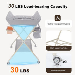 Baby Infant Changing Table Portable Folding Diaper Station Nursery Storage Uk - thumbnail 4