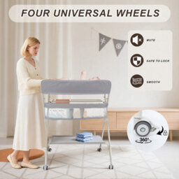 Baby Infant Changing Table Portable Folding Diaper Station Nursery Storage Uk - thumbnail 6