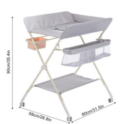 Baby Infant Changing Table Portable Folding Diaper Station Nursery Storage Uk - thumbnail 2
