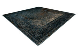 RugsX Wool Carpet Omega Mamluk Square - Rosette Vintage Dark Blue 170X170 Cm - thumbnail 1