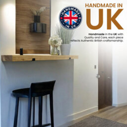 MKGT Narrow Rustic Shelf, 15Cm Deep Solid Wood Wall Shelf With Black Brackets (Rustic Pine, 130Cm) - thumbnail 3