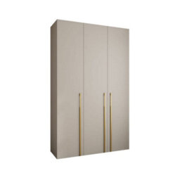 Arte Elegant Cashmere Como 3 Hinged Door Wardrobe H2460mm W1500mm D500mm, Three Doors, Eleven Shelves, Two Hanging Rails, Gold Handles - thumbnail 1