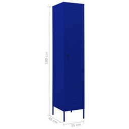 Vidaxl Locker Cabinet Navy Blue 35X46X180 Cm Steel - thumbnail 9