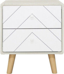 Seconique Dixie Bedroom Set Wardrobe Chest Of Drawers Bedside In Dusty Grey And White - thumbnail 9