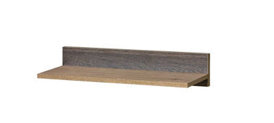 Arte Romero R8 Compact Wall Shelf - Sleek And Functional In Oak Canyon, H120mm W600mm D195mm