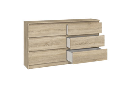 M6 140 Malwa Large Chest Of Drawers Sonoma Oak - image 1
