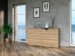 M6 140 Malwa Large Chest Of Drawers Sonoma Oak - thumbnail 2