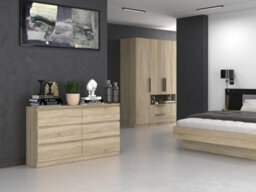 M6 140 Malwa Large Chest Of Drawers Sonoma Oak - thumbnail 5