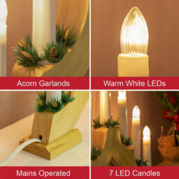 The Christmas Workshop 70730 Wooden Christmas Candle Bridge - thumbnail 3