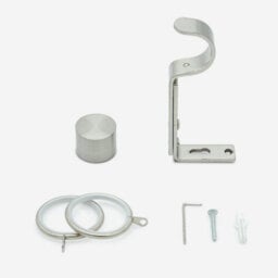 Stainless Steel 28mm End Cap Fixed Length Metal Curtain Pole  400Cm - thumbnail 3