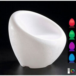 Luminosa Lighting Luminosa Pao Chair Round Rechargeable Led Rgb Outdoor, 170Lm, Opal White, 3Yrs Warranty - thumbnail 2