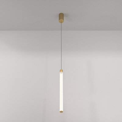 Luminosa Lighting Luminosa Maytoni Ray Slim Pendant Ceiling Light Gold, 95.9Cm, Integrated Led 3000K - image 1