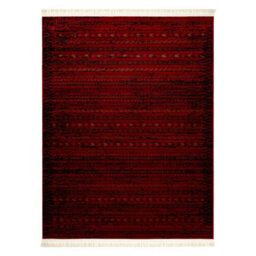 RugsX Orient 5820 Carpet Burgundy Black Oriental, Stripes With Fringes 200X290 Cm - thumbnail 2