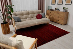 RugsX Orient 5820 Carpet Burgundy Black Oriental, Stripes With Fringes 200X290 Cm - thumbnail 5